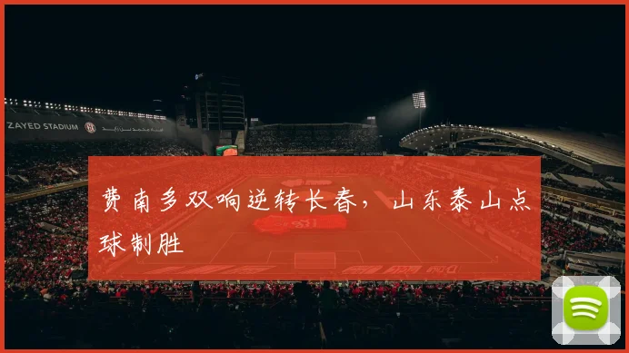 费南多双响逆转长春，山东泰山点球制胜